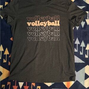 Kids Charcoal Volleyball Graphic Tee